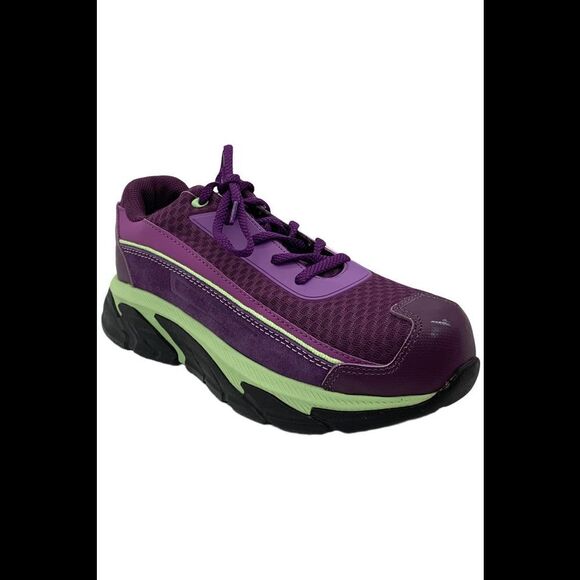 Avenger Shoes - Avenger Women's A1010 Electra CT Work Boots Purple/Green - Wide